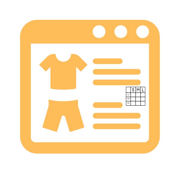Product Page with Size Chart